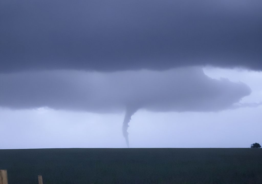 Um dos tornados capturados pelos meteorologistas no Rio Grande do Sul nesta quinta-feira. Um dos tornados capturados pelos meteorologistas no Rio Grande do Sul nesta quinta-feira.