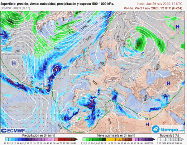 Pendientes sobre la futura baja subtropical al norte de Canarias