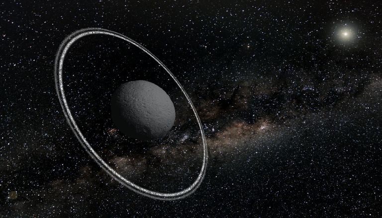 Per stupirsi non servono buchi neri o supernove: basta un &ldquo;sasso&rdquo; di 250 km con due anelli