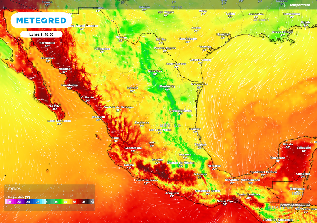 Aunque el calor dominará de jueves a sábado con 30-40 °C, desde el domingo y gran parte de la semana próxima se refrescará notablemente.