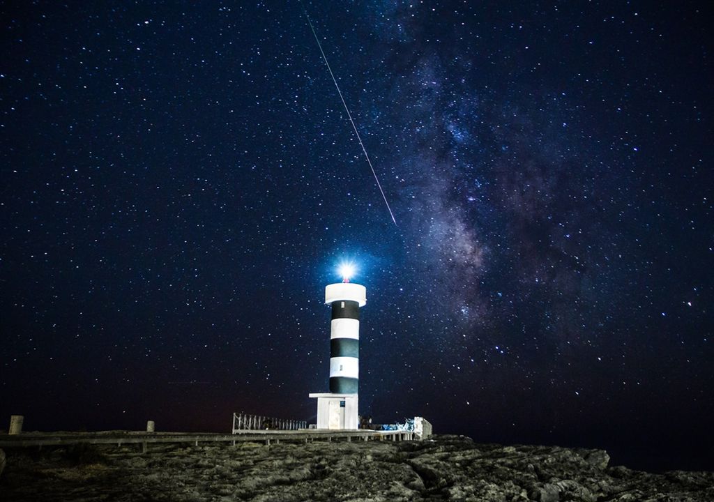 Perseidas en Colonia de Sant Jordi, Mallorca Perseidas en Colonia de Sant Jordi, Mallorca