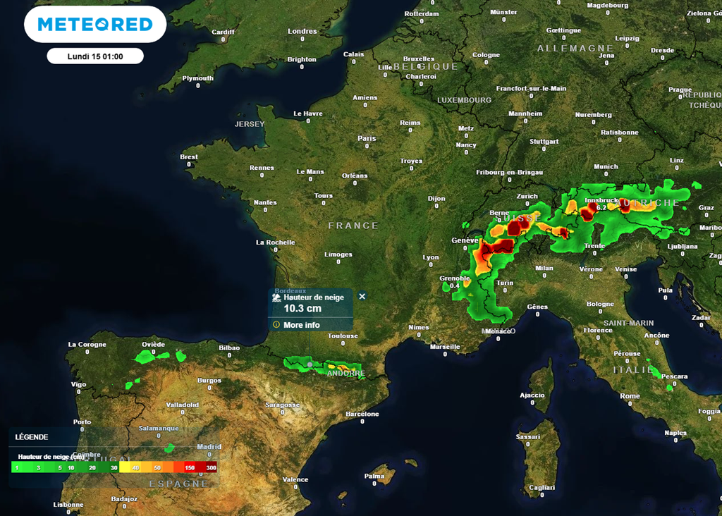 Le manteau neigeux va continuer à se réduire sur tous les reliefs. La neige disparaîtra sur les Vosges, le Jura et le Massif central.
