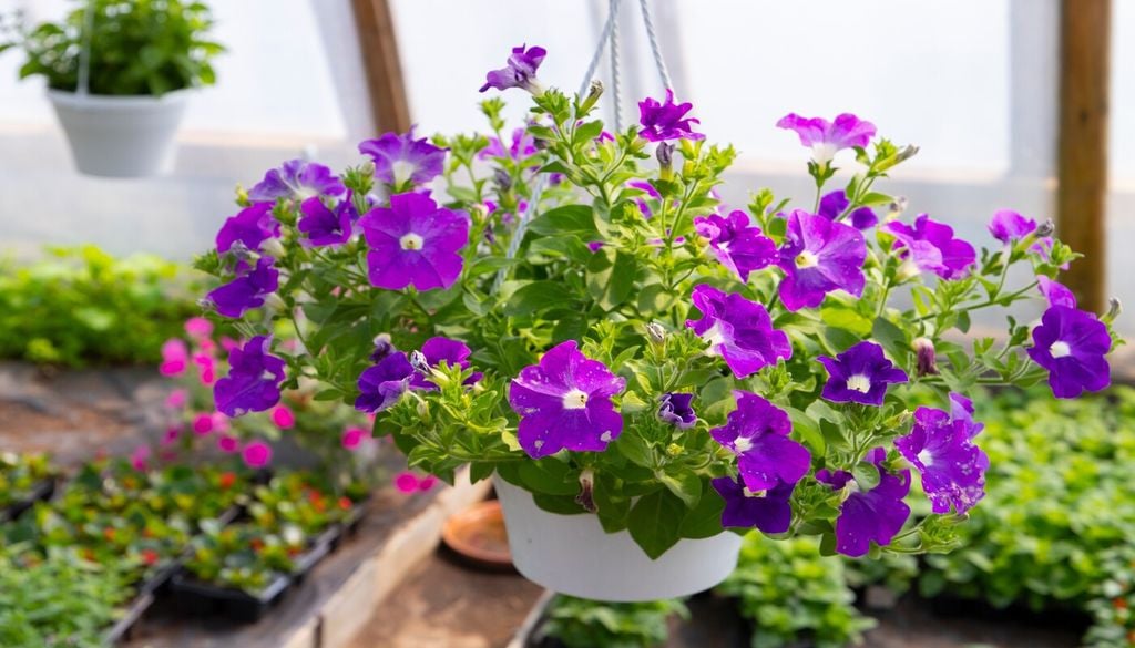 Aunque se adaptan bien a las macetas, las petunias necesitan recipientes con suficiente espacio para desarrollar sus raíces.