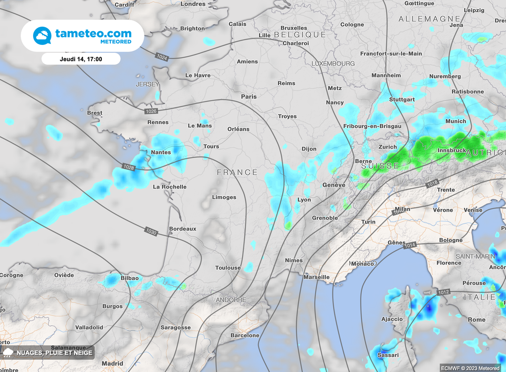 Une purée de pois s'annonce sur la France. Une purée de pois s'annonce sur la France.