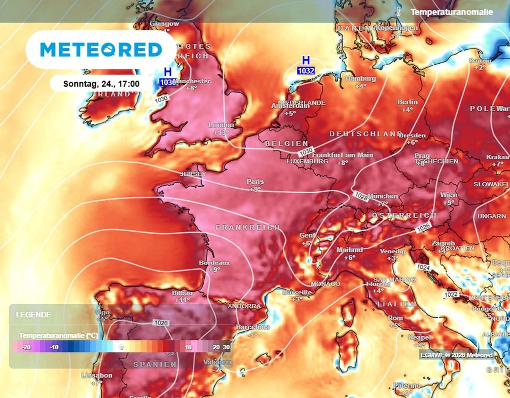 Über Teilen von Europa liegt an Pfingsten eine mächtige Hitzekuppel.