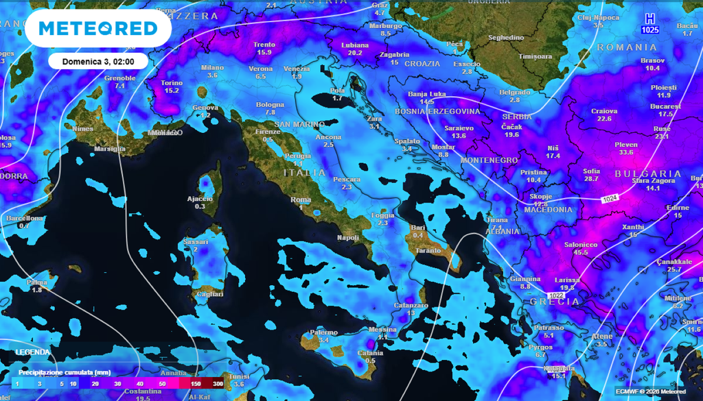 Non si tratterà di una vera e propria perturbazione, bensì dii condizioni d’instabilità pomeridiana che richiederà attenzione, specie per le zone alpine e prealpine domani, e più diffusamente al Nord e localmente al Sud a cavallo del 1° maggio.