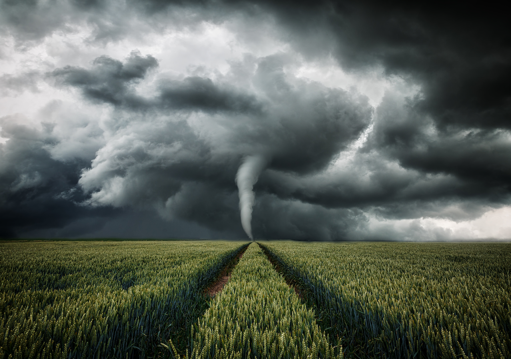 Tornado, Verwüstung, in Deutschland, Wetterlagen,Risiko, Windphänomene