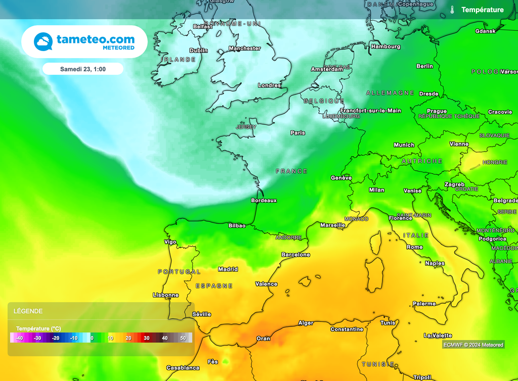 Un air bien plus froid va venir s'engouffrer sur la France, apportant une certaine instabilité.