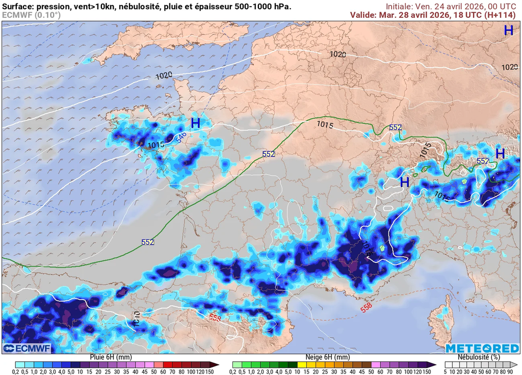 Une instabilité qui se développera sur la moitié sud.