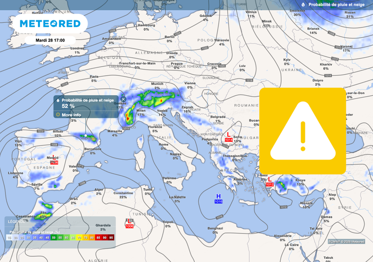 Pluie et orages sous surveillance : &agrave; quoi s'attendre en France entre mardi et jeudi