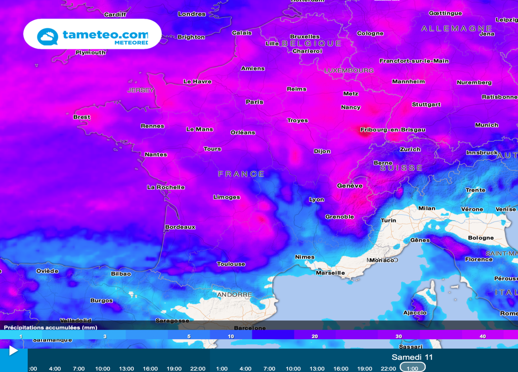 D'importants cumuls sont annoncés ces prochains jours, venant atténuer la sécheresse que nous connaissons depuis des semaines voire des mois.