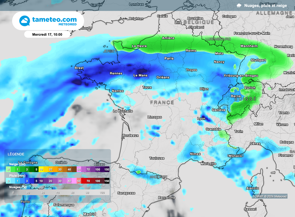 En se heurtant au froid plus au Nord, la neige fera son retour.