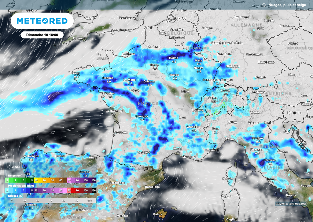 Pluies et orages plus nombreux encore d'ici l'après-midi et soirée.