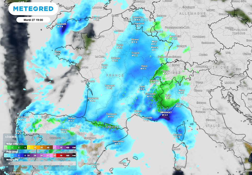 Les perturbations atlantiques s'enchaîneront la semaine prochaine avec des précipitations copieuses.
