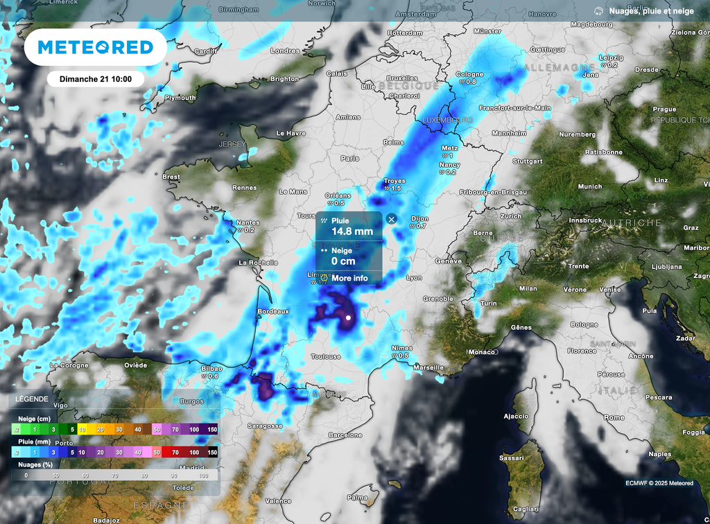 Un axe pluvio-orageux parfois très pluvieux se mettra en place d'ici samedi soir. Un axe pluvio-orageux parfois très pluvieux se mettra en place d'ici samedi soir.