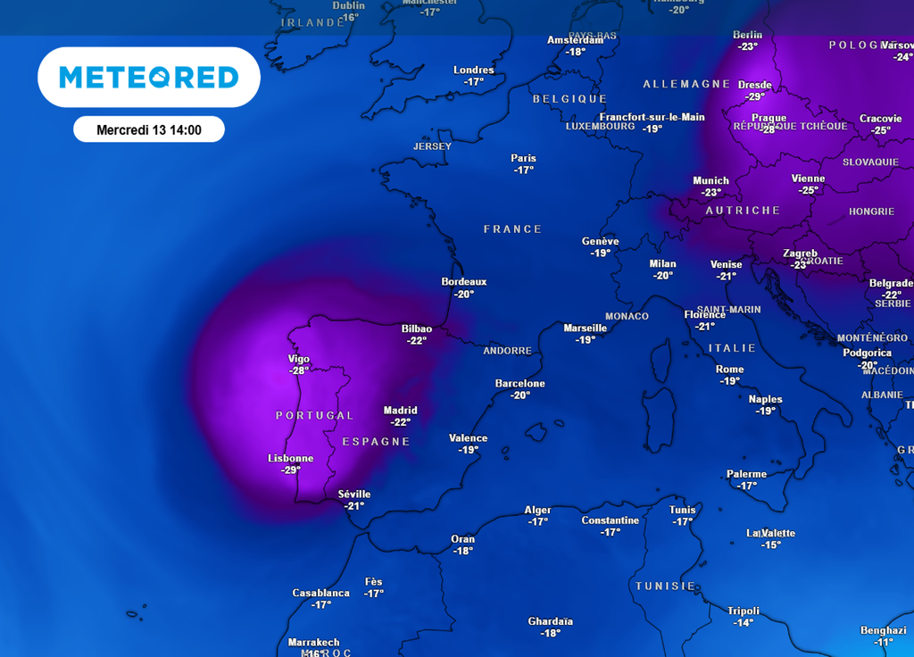 Goutte froide Espagne mercredi 13 novembre