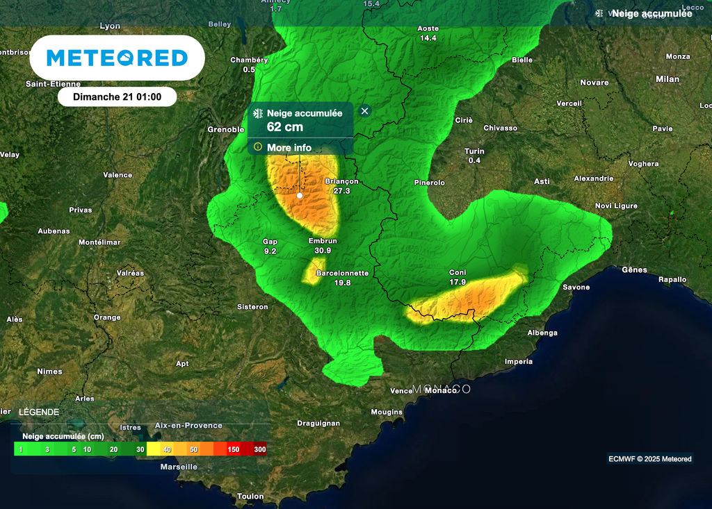 Des chutes de neige importantes attendues sur les Alpes du Sud d'ici la fin de semaine ! Des chutes de neige importantes attendues sur les Alpes du Sud d'ici la fin de semaine !