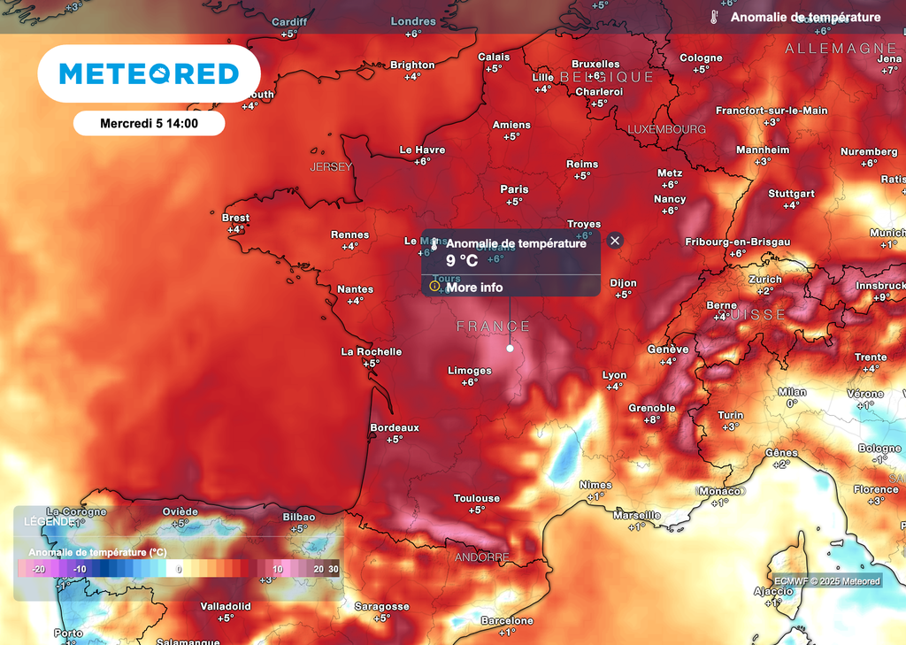 Températures anormalement élevées pour un 5 novembre.