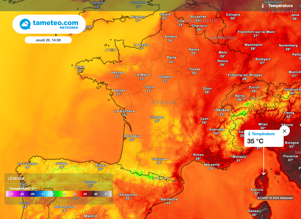 La Corse devrait connaître des pointes à 35°C en seconde partie de semaine. La Corse devrait connaître des pointes à 35°C en seconde partie de semaine.