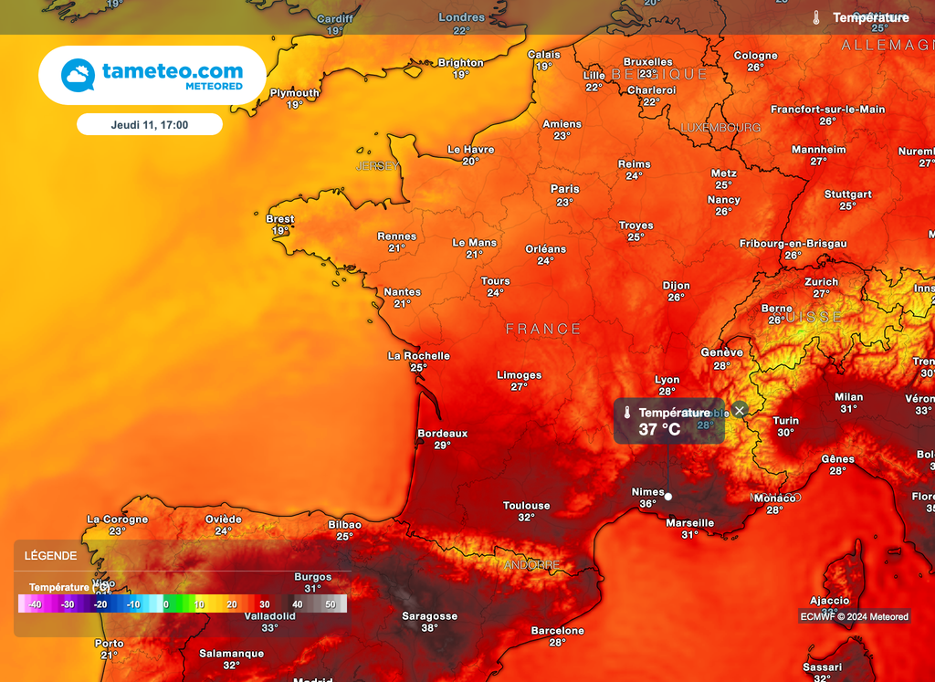 De très fortes chaleurs pourront se mettre en place en région PACA.