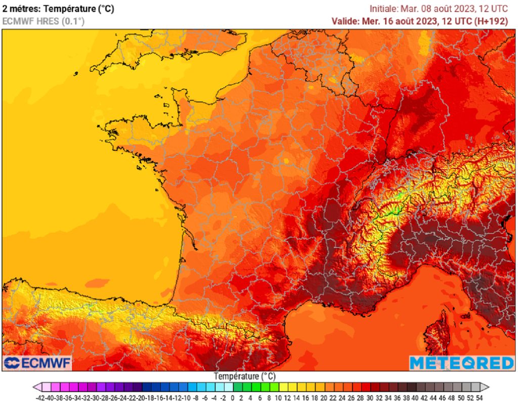 Les très fortes chaleurs devraient se maintenir de la vallée du Rhône aux départements méditerranéens au-delà du week-end du 15 août.