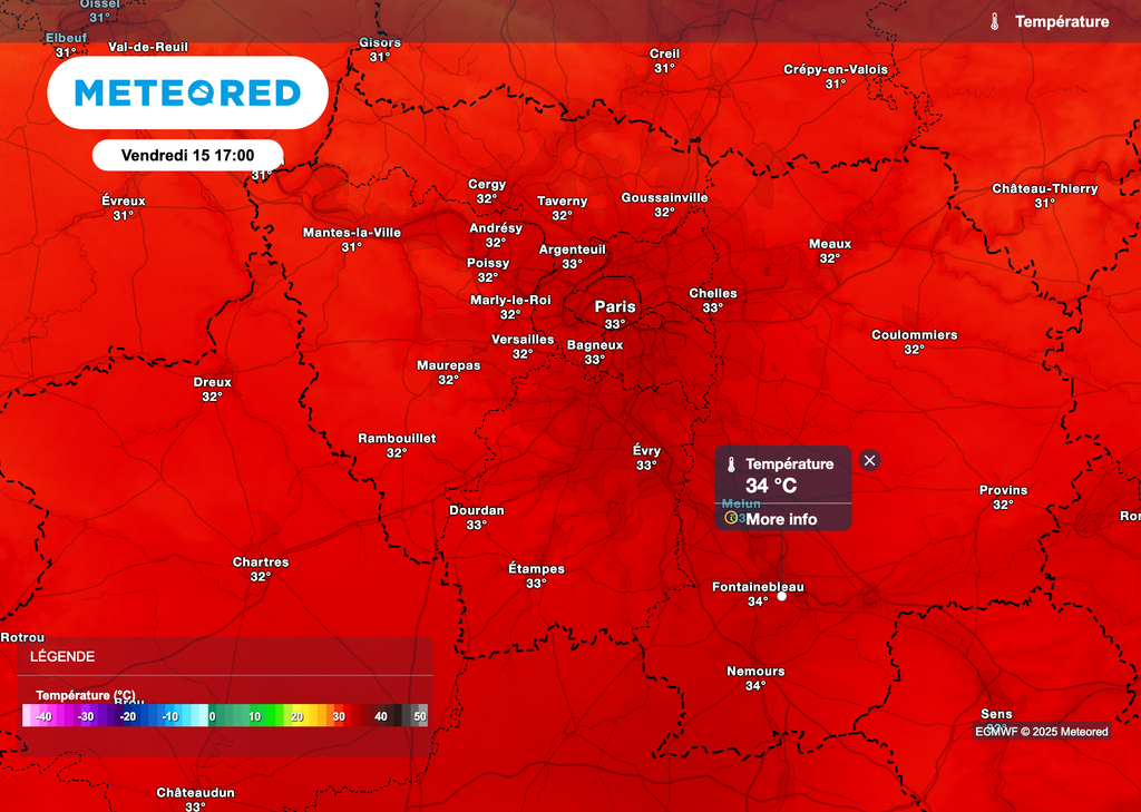 Près de 35 degrés vendredi après-midi en Île-de-France !
