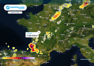 Météo : prochaines heures critiques en France avec des orages violents, de fortes pluies et de grosses chutes de grêle !