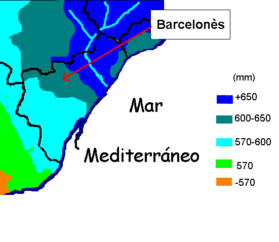 Pluviometría En La Comarca Catalana Del Barceloné 