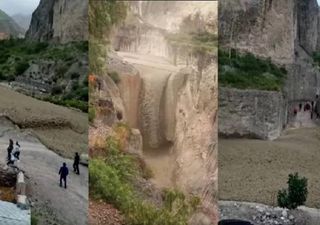 Impresionante alud “partió” al pueblo de Iruya, Santa en Argentina