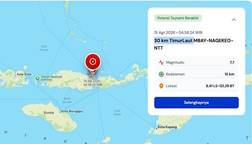 Poderoso sismo de magnitud 7.7 sacude Indonesia, ocasiona varios fallecimientos y activa alerta de tsunami