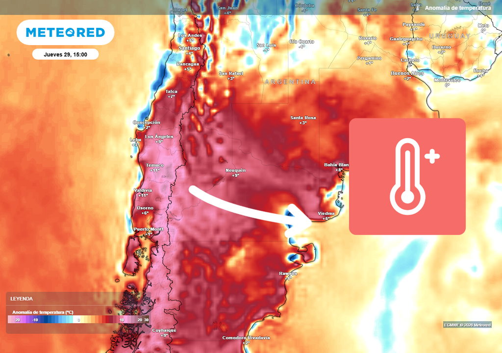 Pronóstico semanal Chile centro sur, Meteored El jueves (29) el calor será extremo en Chile centro sur.