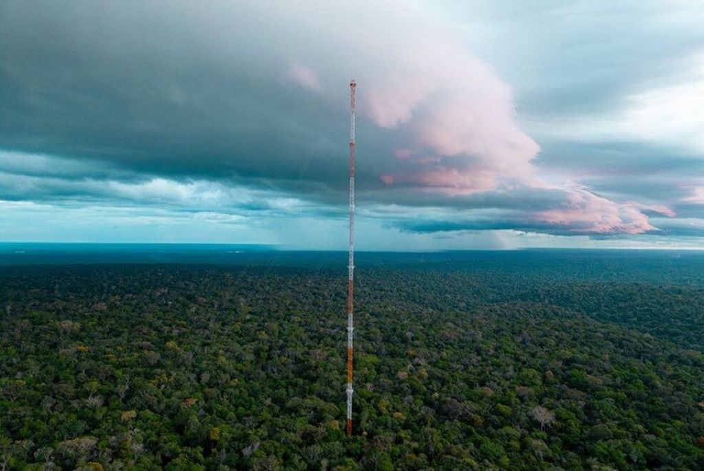 Poeira foi identifica por torre de pesquisa na Amazônia — Foto: Divulgação