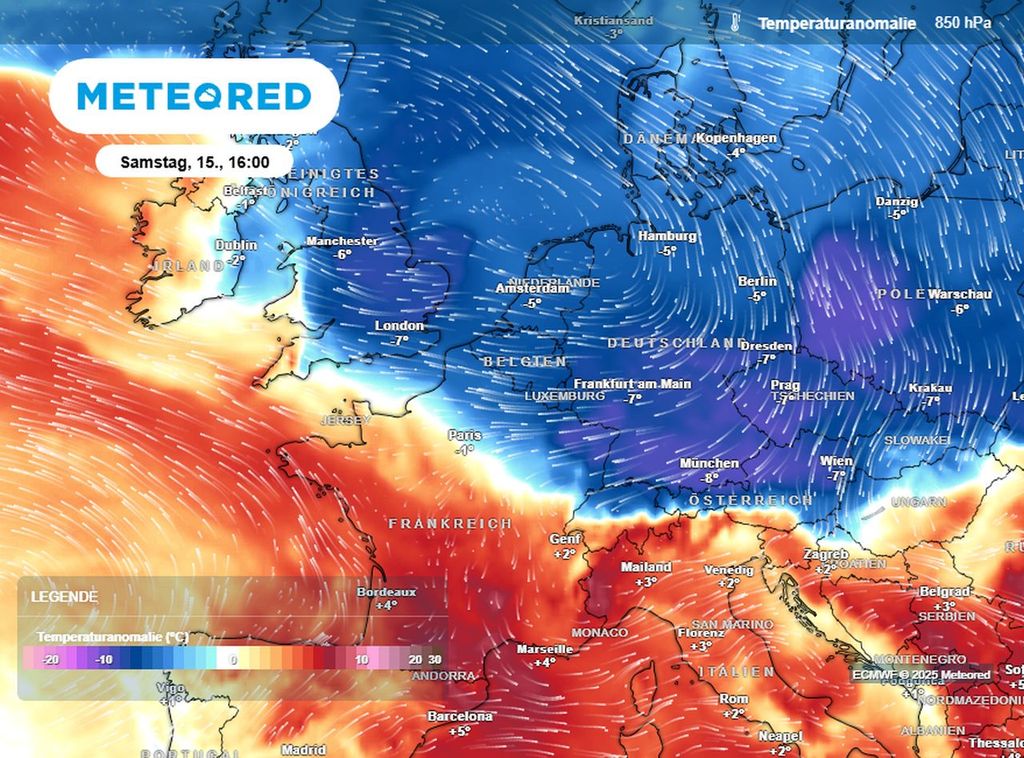 De l’air polaire glacial venu d’Europe du Nord déferle sur l’Allemagne. À partir du week-end, la situation météorologique va se renverser brutalement.