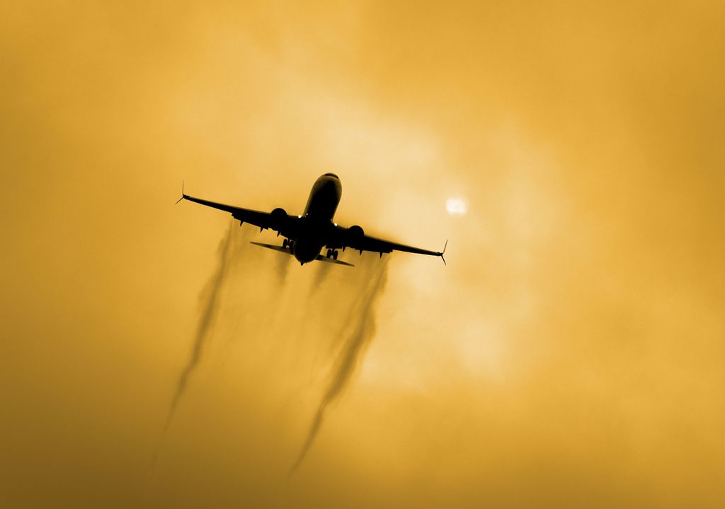 poluição, aviação
