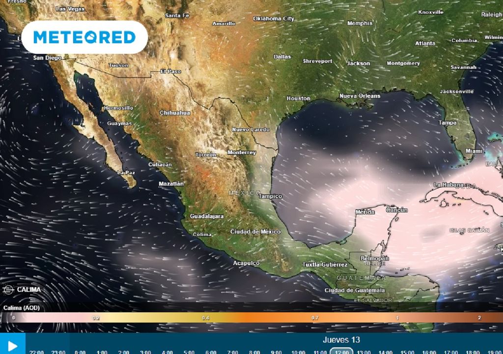 Modelo ECMWF - Calima (AOD)