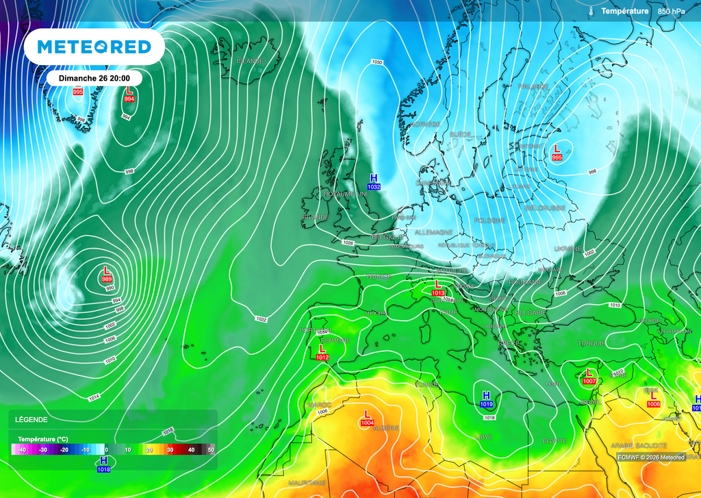 Un peu de fraîcheur pourra circuler vers les frontières du nord-est ce week-end (plutôt doux au sol).