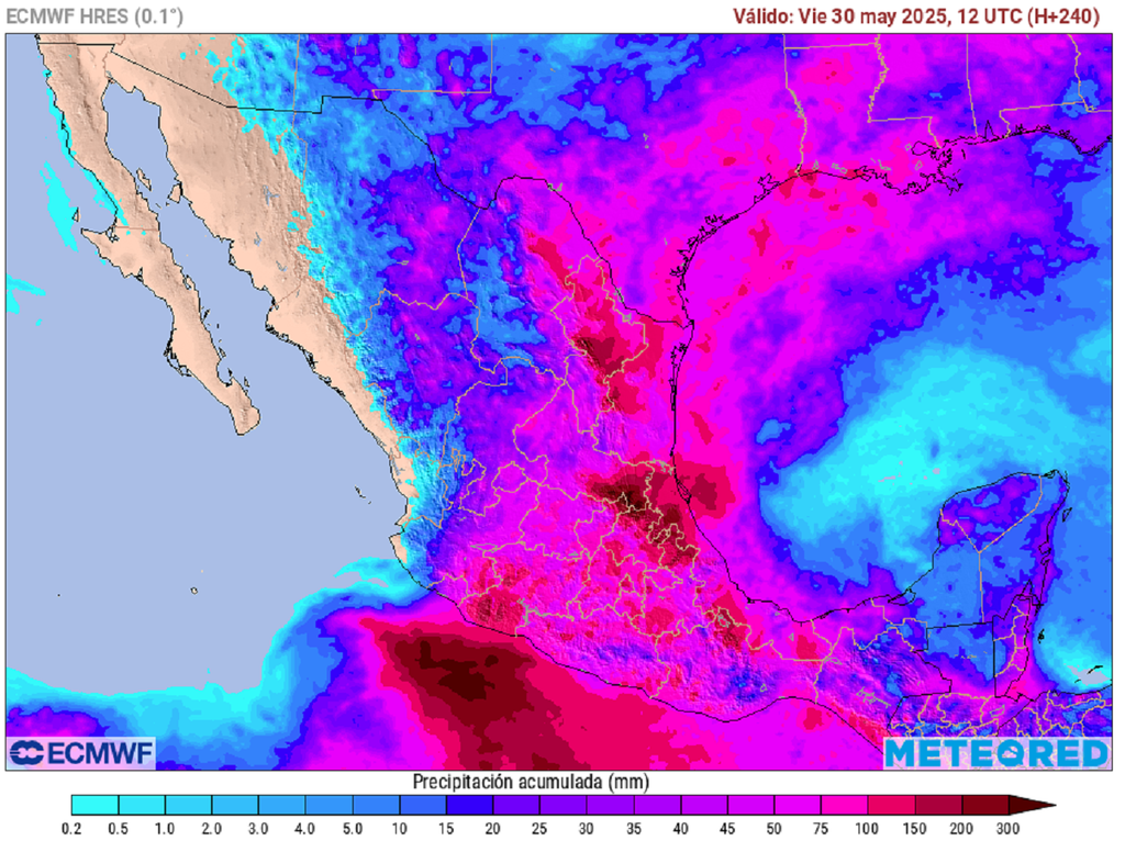 Pronóstico de lluvias acumuladas en milímetros Pronóstico de lluvias acumuladas en milímetros