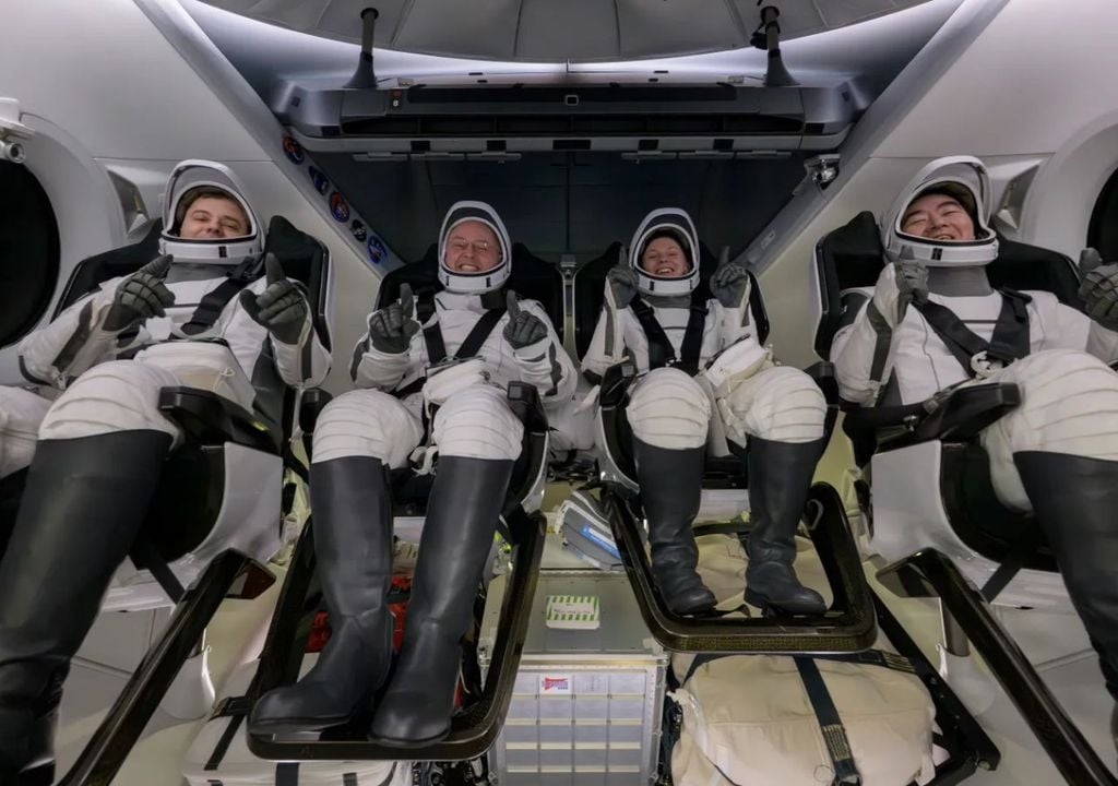 La tripulación de la misión Crew-11, protagonista de la primera evacuación parcial de la Estación Espacial Internacional en sus 25 años de historia. Imagen obtenida desde la NASA.