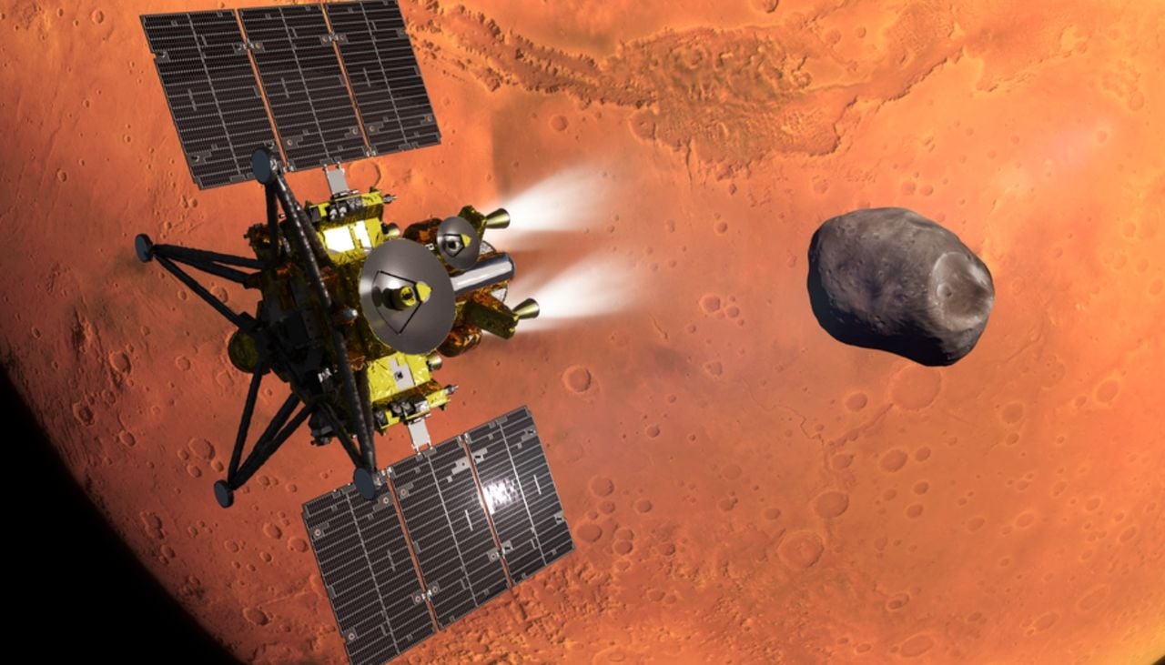 Die Raumsonde MMX soll im August 2027 am Mars eintreffen. Bildquelle: NASA.