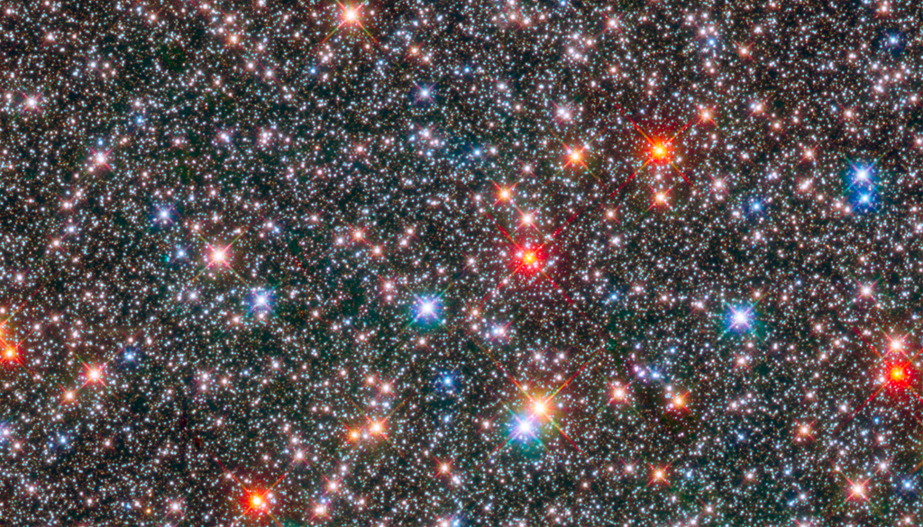 Estrellas de distintas edades y velocidades en el bulbo central de nuestra galaxia. Créditos: NASA, ESA y T. Brown (STScI).