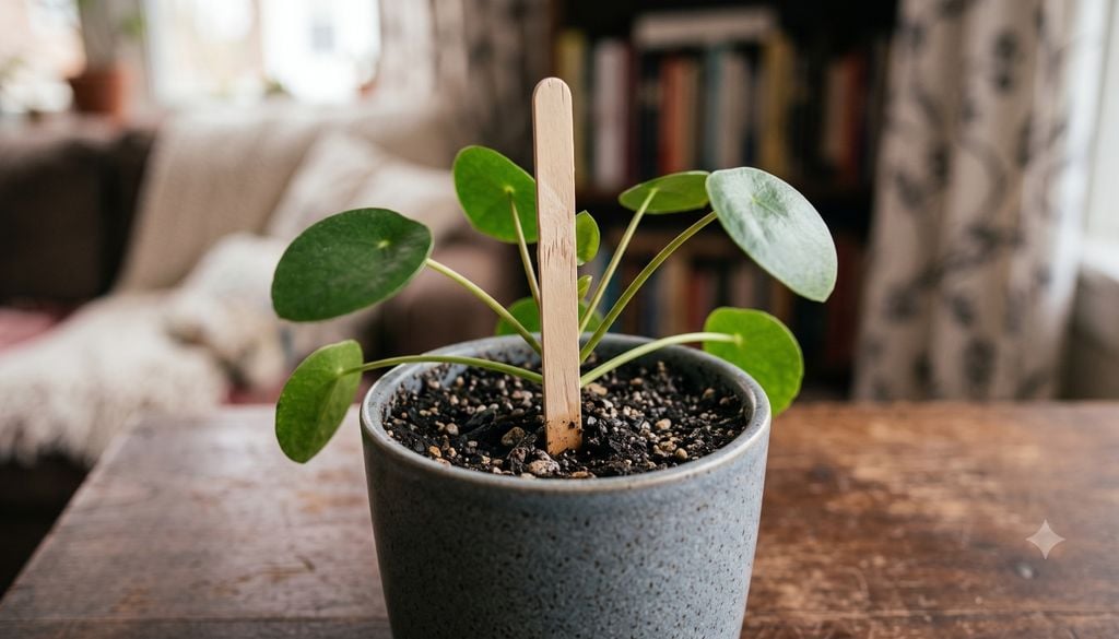plantas El "truco del palito" es el método más fiable para comprobar la humedad real en el fondo de la maceta, donde la vista no llega.