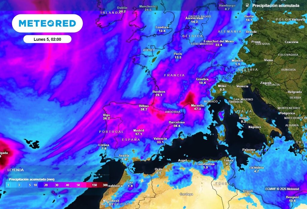 Situaciones de bloqueo en Europa suelen dar lugar a precipitaciones cuantiosas como las de estos días en nuestra geografía.