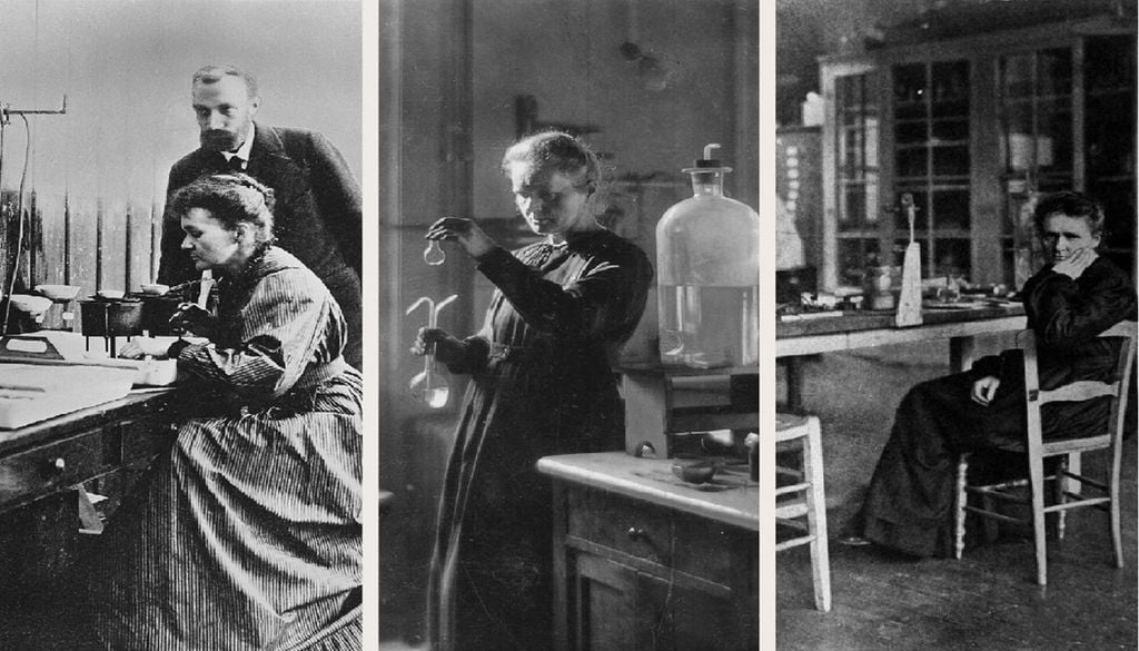 Marie Curie Marie Curie quebrou muitas barreiras de género. Foi a primeira mulher a ganhar um Nobel e a primeira a lecionar na Sorbonne, abrindo caminho para outras investigadoras na academia e na ciência. Imagens: domínio público