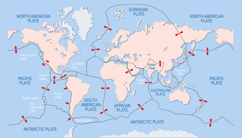 Los límites entre placas tectónicas concentran la mayor parte de la actividad sísmica del planeta.