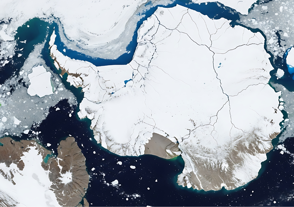 Imagen satelital de la Tierra desde el espacio Los satélites del Copernicus Programme registran datos sobre la temperatura del océano, el movimiento del hielo y la concentración de clorofila, entre otras cosas.