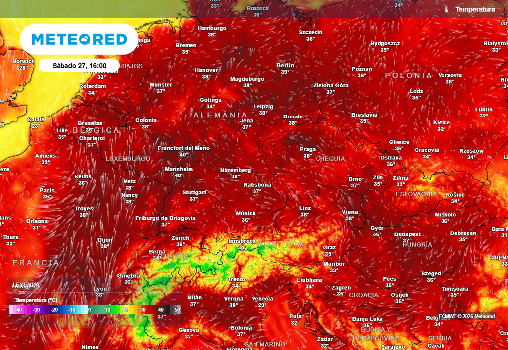 El último fin de semana de junio traerá calor de récord para la época en amplias zonas de Centroeuropa.