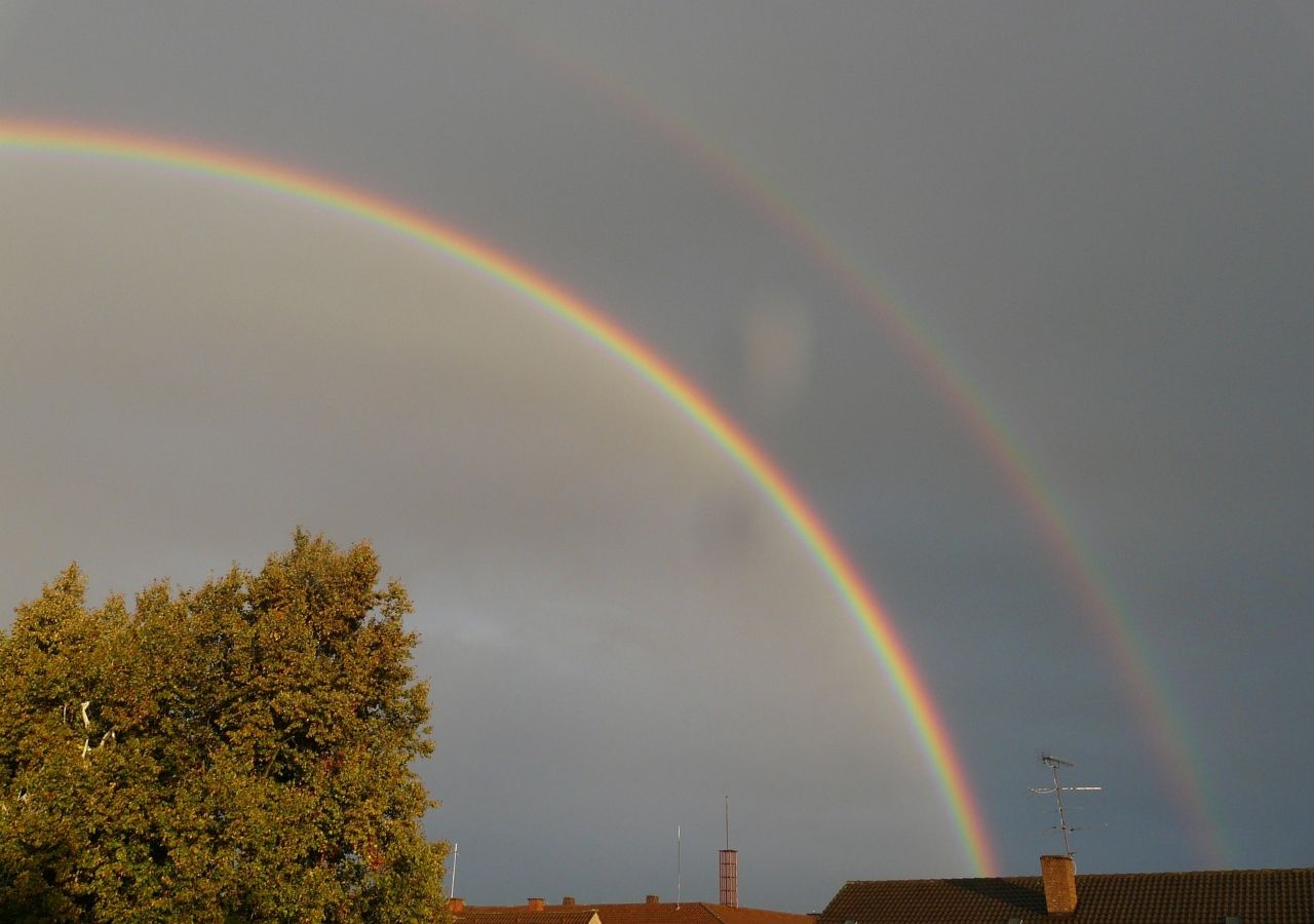 carbón Delegación lluvia Por qué se formó el arco iris doble?