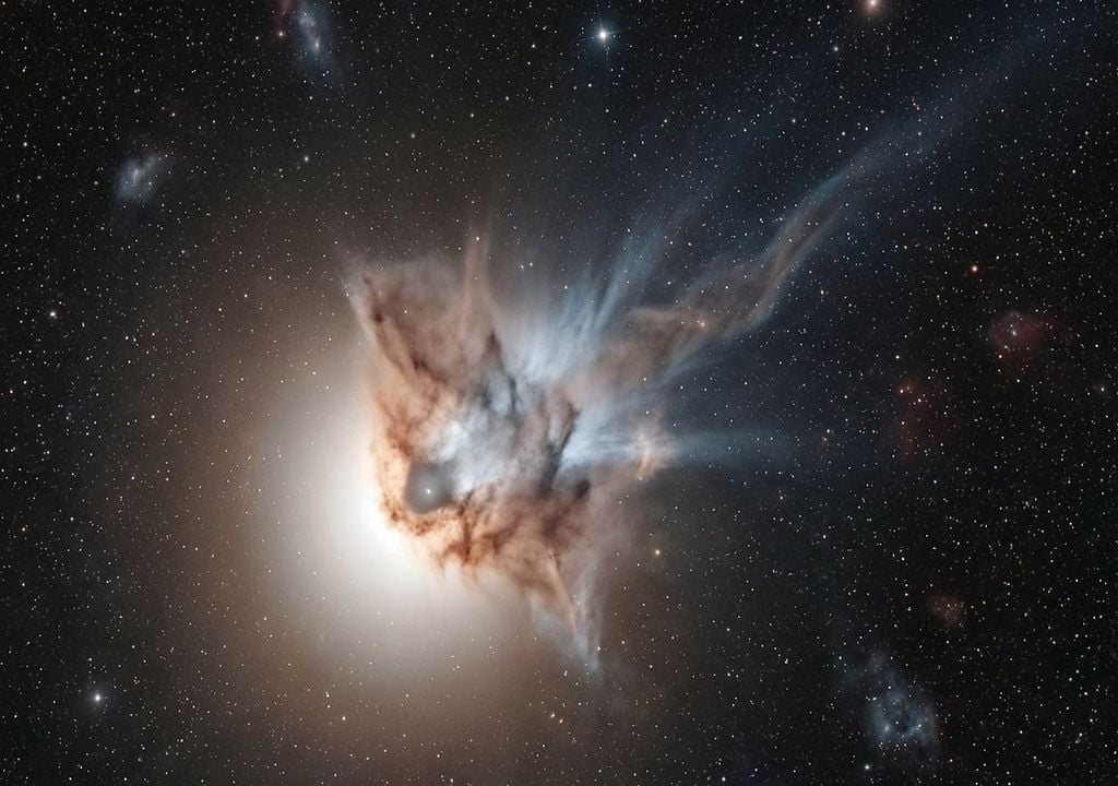 La furia del Sol frenó en seco la rotación del cometa 41P/Tuttle-Giacobini-Kresák, provocando un desajuste físico que podría hacerlo pronto. Imagen: simulación realizada con IA.