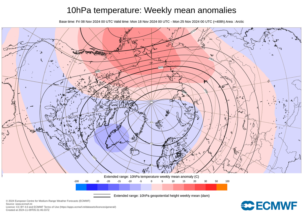 El vórtice polar tendrá cambios El vórtice polar tendrá cambios