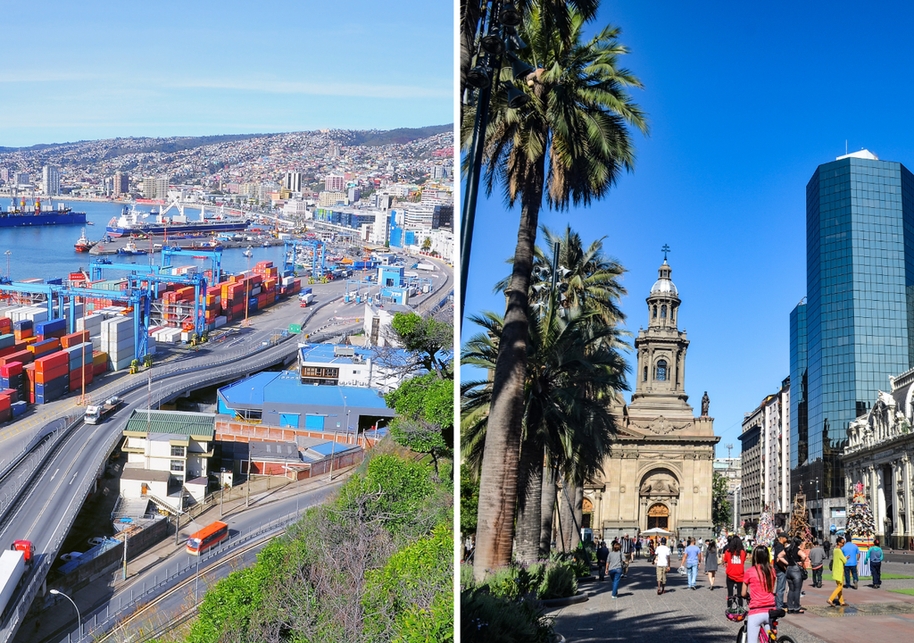 Valparaíso (izquierda) y Santiago (derecha) muestran cómo las condiciones climáticas pueden variar entre zonas costeras e interiores, influyendo en la temperatura, la humedad y la sensación térmica que experimenta la población.